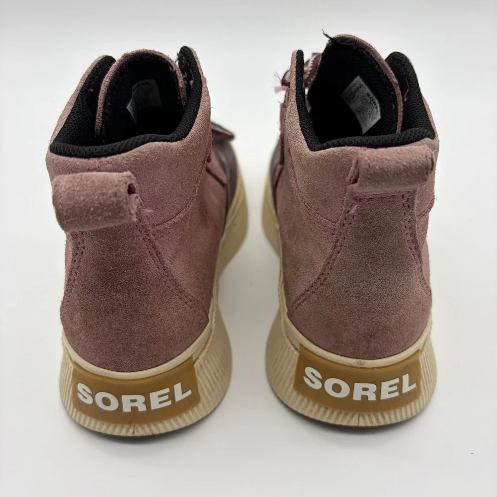 Sorel Kids Out N About Classic Waterproof Boots Dark Plum Mauve NY5169-627 Sz 2